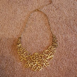 Gold statement necklace